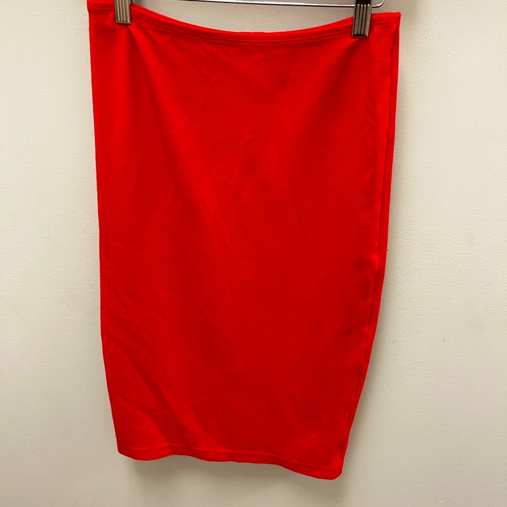 American Apparel stretchy red pencil skirt